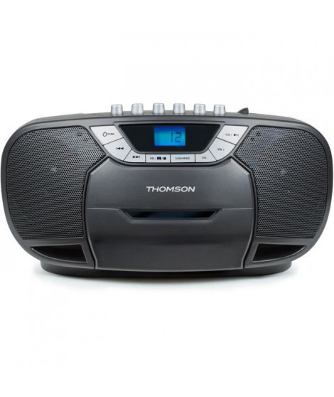 Lecteur radio cd portable THOMSON mp3 usb cassette metal dark grey