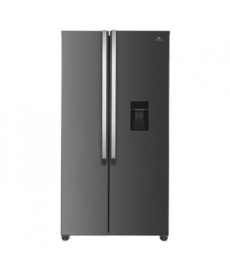 Réfrigérateur américain Continental Edison - CERA532NFIX - Total No Frost - 532L - L90 cm xH177 cm - Inox