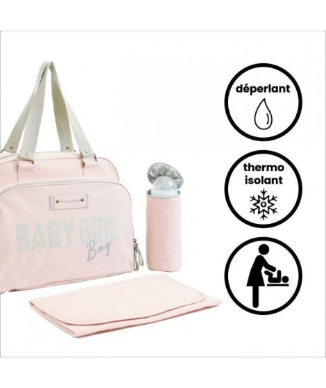 Sac a langer BABY ON BOARD SIMPLY BABYBAG - Rose