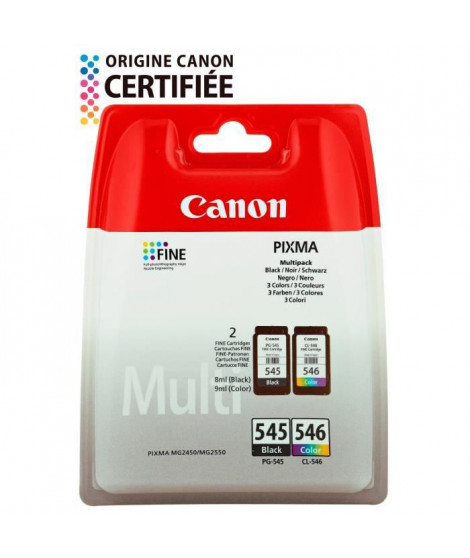 CANON Pack 2 cartouches d'encre PG545 / CL546 Noir + Couleur