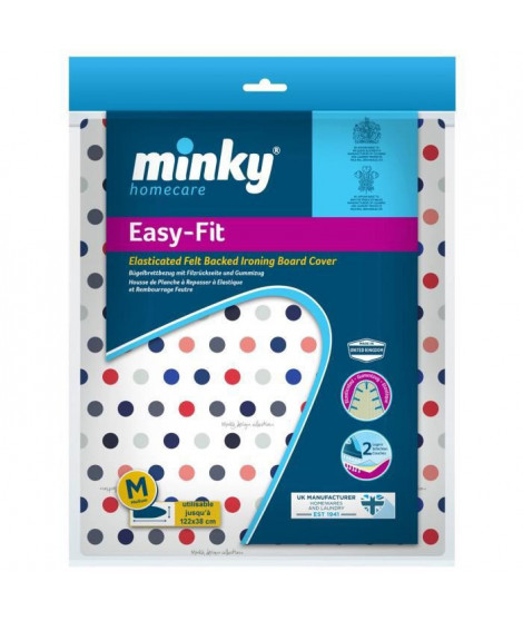 MINKY Housse de table a repasser easy-fit 122x38 cm