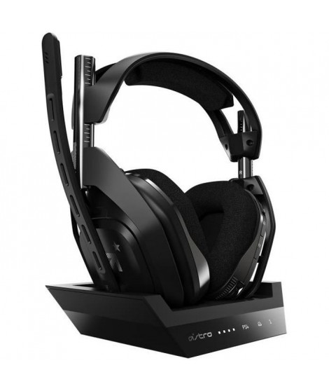 Casque Gaming sans fil + Station de Charge - ASTRO A50 - Compatible avec PS5, PS4, PC, Mac - Noir/Argent