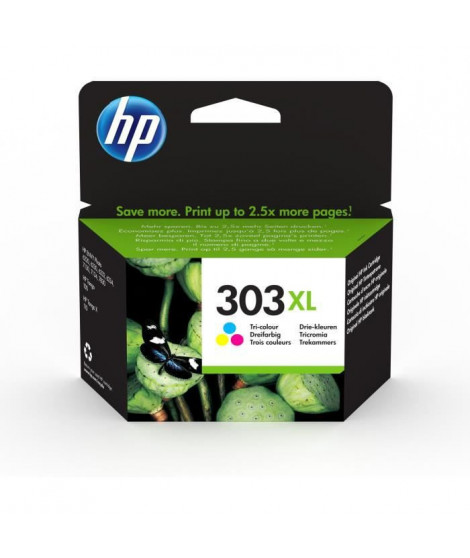 HP 303XL Cartouche d'encre trois couleurs grande capacité authentique (T6N03AE) pour HP Envy Photo 6220/6230/7130