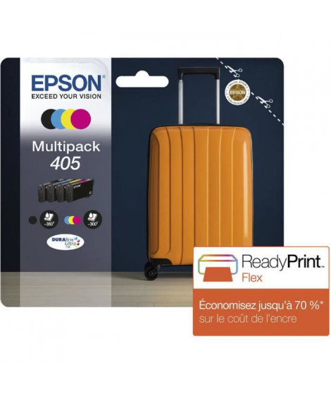 Pack de 4 Cartouches d'encre - 405 Ultra Ink - EPSON - WorkForce WF-7830, 7835, 7840, WorkForce Pro WF-3820, 3825, 4820, 4825…