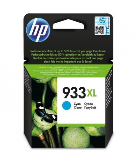 HP 933XL Cartouche d'encre cyan grande capacité authentique (CN054AE) pour HP OfficeJet 6100/6600/6700/7100/7510/7610
