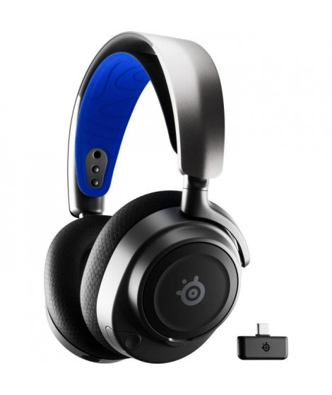 Casque-Micro Gaming - STEELSERIES - Arctis Nova 7P - Sans Fil - Multiplateforme - Noir / Bleu