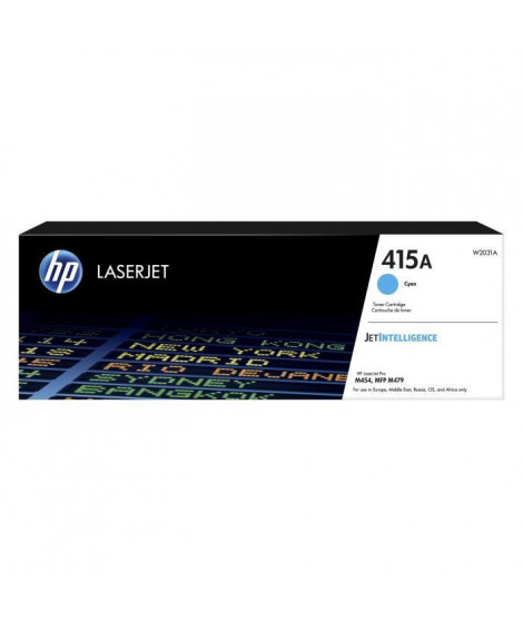 HP 415A Cartouche de toner cyan LaserJet authentique (W2031A) pour HP Color LaserJet Pro M454 et MFP M479