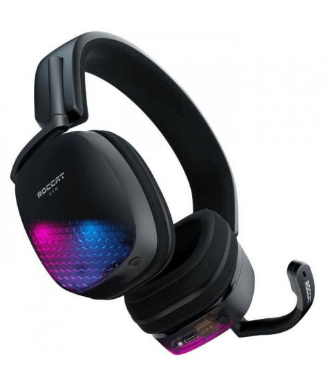 Casque-Micro Gaming - ROCCAT - Syn Max Air - Sans Fil - Multiplateforme - Noir