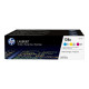 HP 128A Pack de 3 cartouches de toner trois couleurs authentiques (CF371AM) pour Color LaserJet Pro CM1415/CP1520series/CP1528