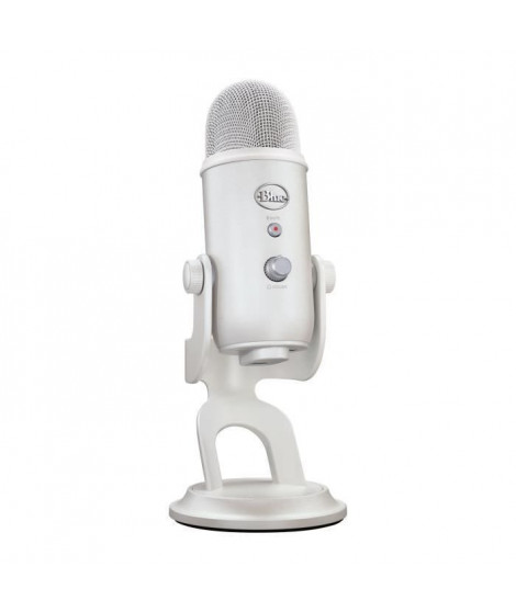 Microphone USB - Blue Yeti Premium - Pour Enregistrement, Streaming, Gaming, Podcast sur PC ou Mac - Blanc White Mist