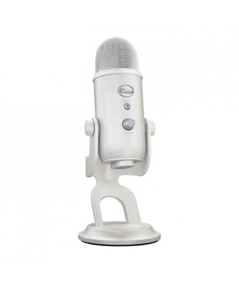 Microphone USB - Blue Yeti Premium - Pour Enregistrement, Streaming, Gaming, Podcast sur PC ou Mac - Blanc White Mist