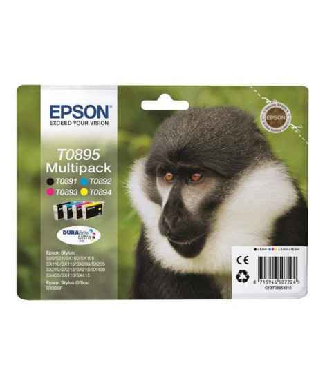 EPSON Multipack T0895 - Singe - Noir, Cyan, Magenta, Jaune (C13T08954020)