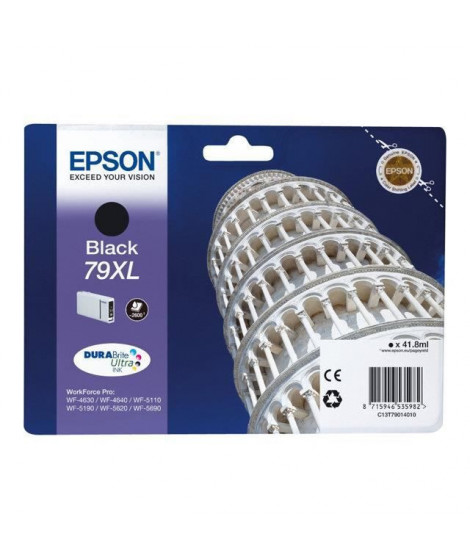 EPSON Cartouche d'encre 79 XL Noir - Tour de Pise (C13T79014010)