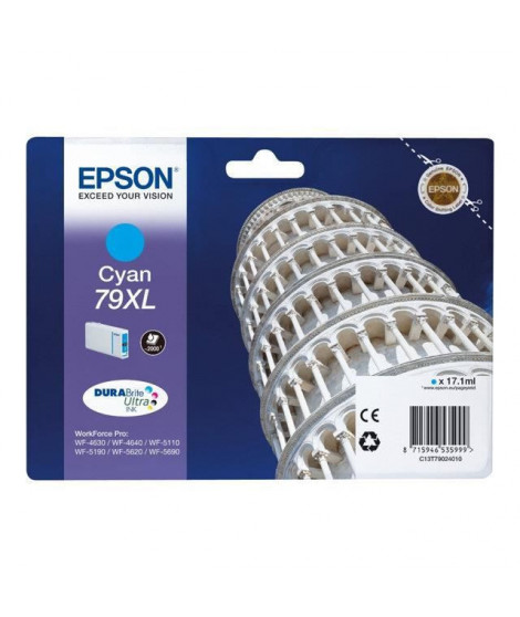 EPSON Cartouche d'encre 79 XL Cyan - Tour de Pise (C13T79024010)