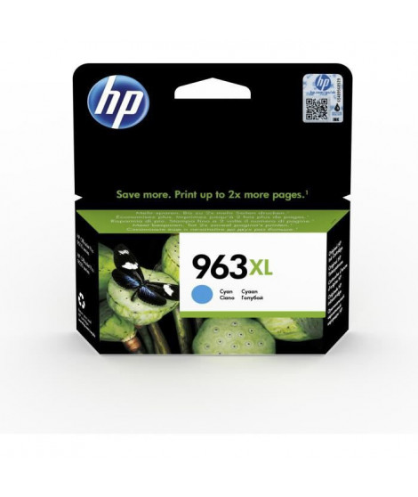 HP 963 XL Cartouche d'encre cyan grande capacité authentique (3JA27AE) pour HP OfficeJet Pro 9010 / 9020 series