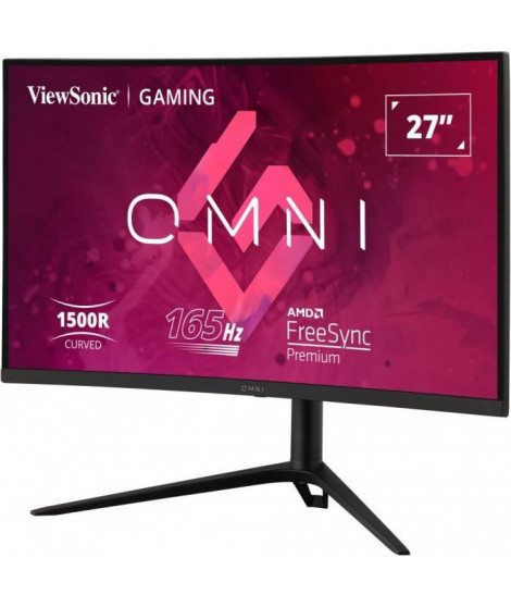 Ecran PC Gamer Incurvé - VIEWSONIC VX2718-PC-MHDJ - 27 FHD - Dalle VA - 1 ms - 165Hz - Pied réglable