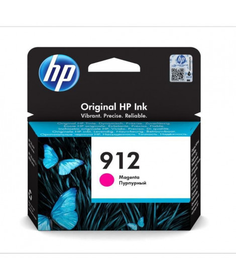 HP 912 Cartouche d'encre magenta authentique (3YL78AE) pour HP OfficeJet 8010 series/ OfficeJet Pro 8020 series