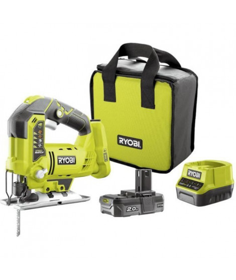 RYOBI One+ Scie sauteuse pendulaire sans fil 18V - R18RJ-120S - batterie 2 Ah - sac de rangement