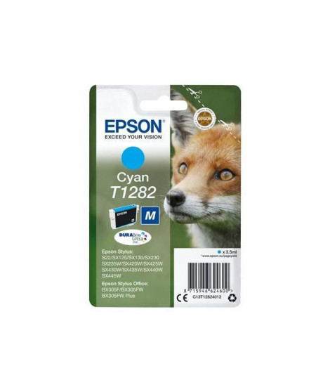 EPSON Cartouche d'encre T1282 Cyan - Renard (C13T12824012)