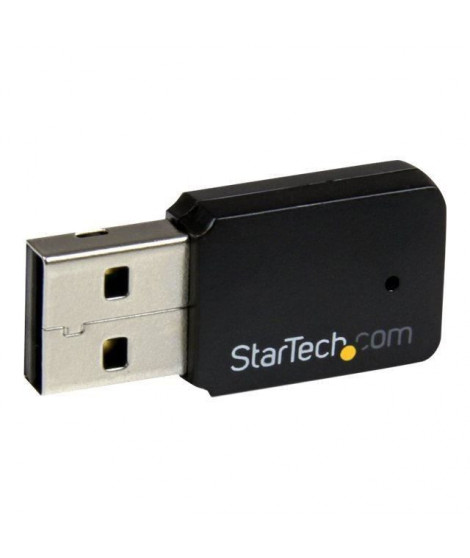 StarTech.com Mini adaptateur USB 2.0 réseau sans fil AC600 double bande - Clé USB WiFi 802.11ac 1T1R (USB433WACDB)