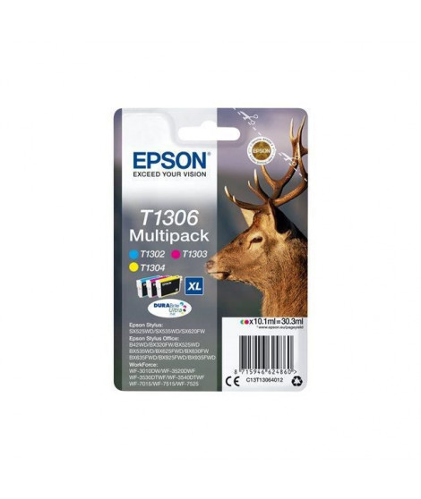 EPSON Multipack T1306 - Cerf - Cyan, Magenta, Jaune (C13T13064012)