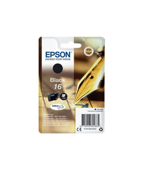 EPSON Cartouche d'encre 16 Noir - Plume (C13T16214022)