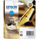 EPSON Cartouche d'encre 16 Cyan - Stylo plume (C13T16224022)