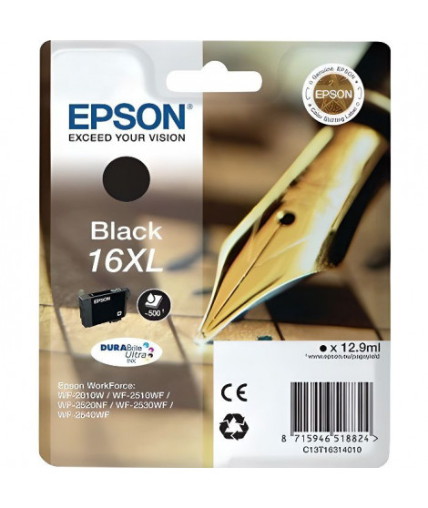 EPSON Cartouche d'encre 16 XL Noir - Stylo Plume (C13T16314022)