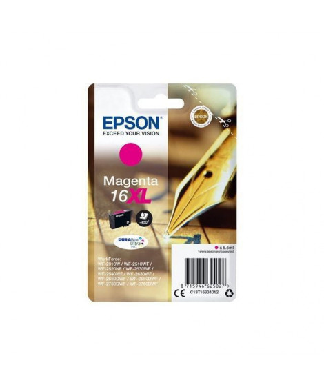 EPSON Cartouche d'encre T1633 XL Magenta - Stylo Plume (C13T16334012)