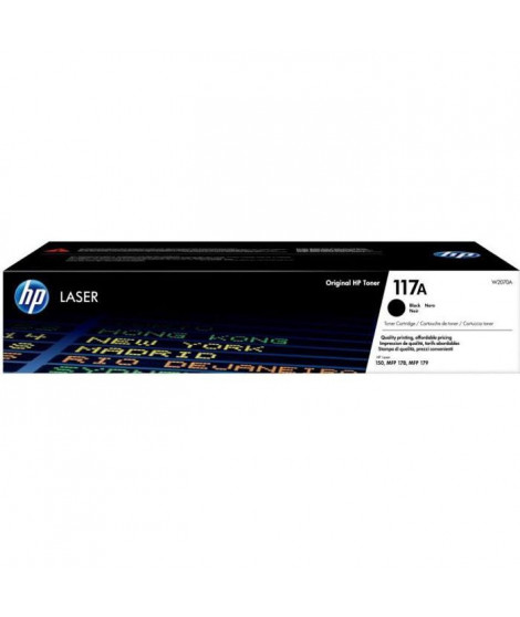 HP 117A Cartouche de toner noir authentique (W2070A) pour imprimantes HP Laser 150 et imprimantes multifonctions HP Laser 178…
