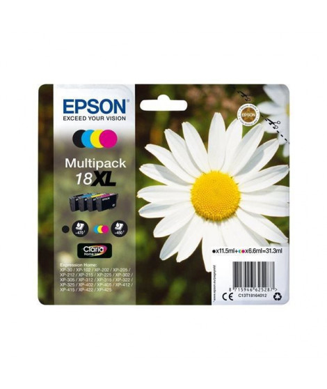 EPSON Multipack XL T1806 - Pâquerette - Noir, Cyan, Magenta, Jaune (C13T18164012)