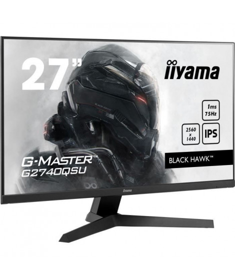 Ecran PC Gamer - IIYAMA G2740QSU-B1 G-Master Black Hawk - 27 QHD 2K - Dalle IPS - 1 ms - 75Hz - HDMI / DisplayPort - AMD Free…