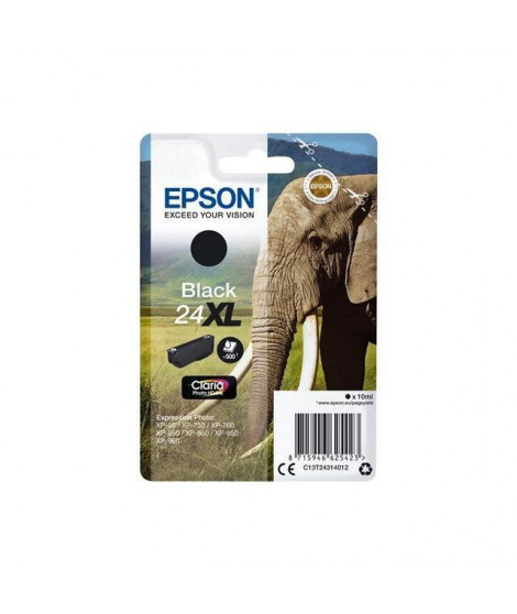 EPSON Cartouche d'encre T2431 XL Noir - Eléphant (C13T24314012)