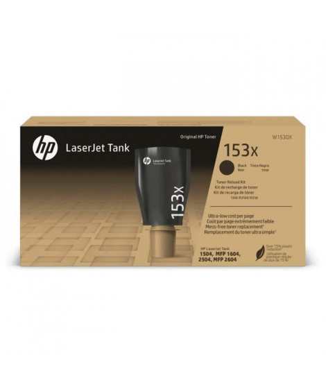 Kit de recharge de toner noir Authentique- HP - HP 153X - Pour LaserJet Tank (W1530X)