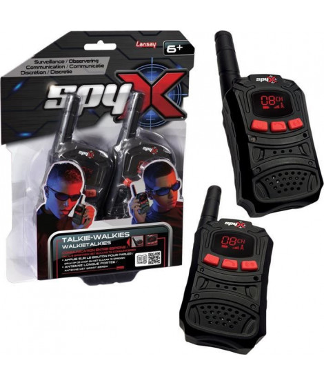 Spy X  Talkie Walkie - Jouet & Accessoires d'Espion - Panoplie d'espionnage enfant - Des 6 ans - Lansay