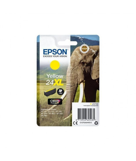 EPSON Cartouche d'encre T2434 XL Jaune - Eléphant (C13T24344012)