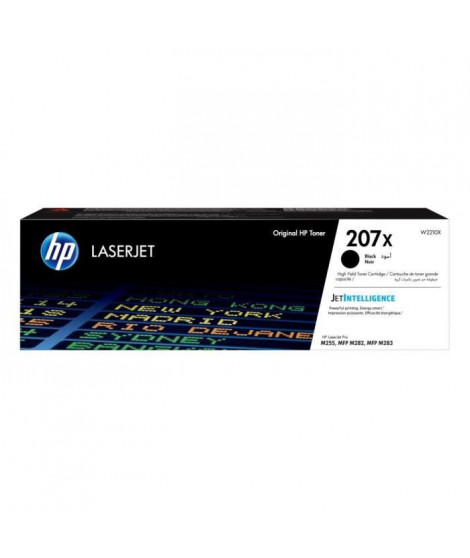 HP 207X Cartouche de toner noir LaserJet grande capacité authentique (W2210X) pour HP Color LaserJet Pro M255/MFP M282/ M283