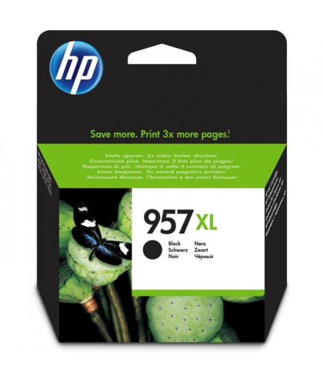 HP 957XL Cartouche d'encre noire grande capacité authentique (L0R40AE) pour HP Officejet Pro 8210/8720/8730/8748