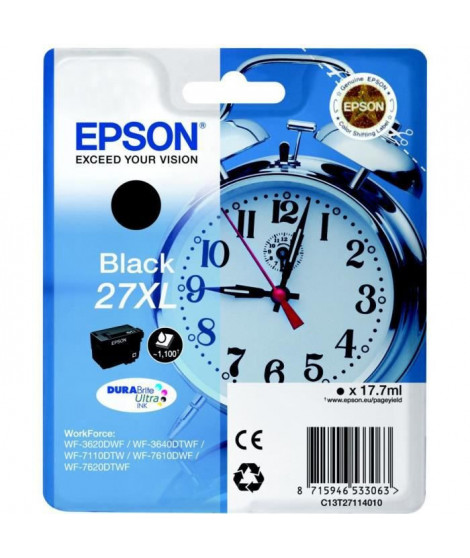 EPSON Cartouche d'encre 27 XL Noir - Réveil  (C13T27114022)