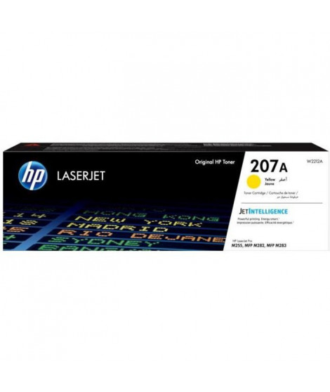 HP 207A Cartouche de toner jaune LaserJet authentique (W2212A) pour HP Color LaserJet Pro M255/MFP M282/ M283