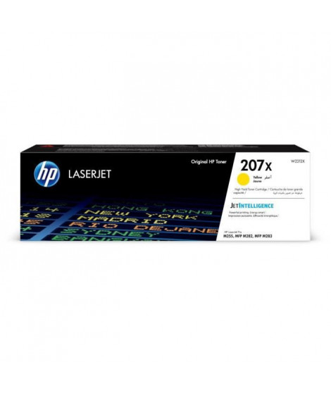 HP 207X Cartouche de toner jaune LaserJet grande capacité authentique (W2212X) pour HP Color LaserJet Pro M255/MFP M282/ M283