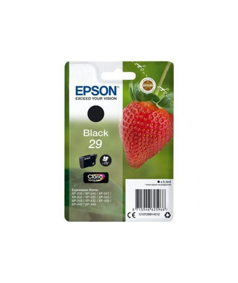 EPSON Cartouche d'encre T2981 noir - Fraise (C13T29814012)