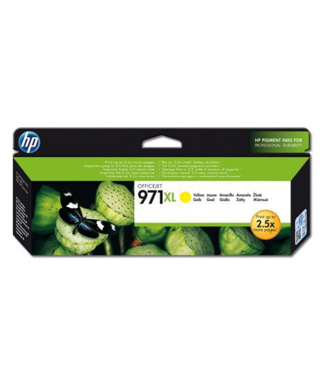 HP 971XL Cartouche d'encre jaune grande capacité  authentique (CN628AE) pour HP Officejet Pro X451/X476/X551/X576
