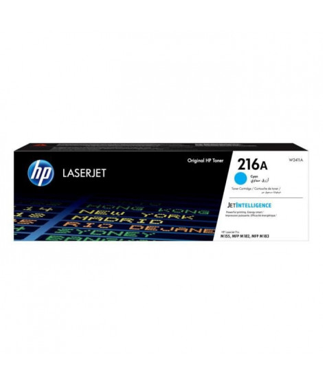 HP 216A Cartouche de toner cyan LaserJet authentique (W2411A) pour HP Color LaserJet Pro MFP M182/ M183