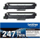 Pack de 2 Toners TN247BKTWIN-BROTHER-Noir-2x3000p.-Brother DCP-L3510, L3517, L3550, HL-L3270, L3290, MFC-L3710, L3730, L3750,…