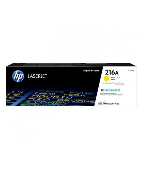 HP 216A Cartouche de toner jaune LaserJet authentique (W2412A) pour HP Color LaserJet Pro MFP M182/ M183