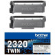 Pack de 2 Toners TN2320TWIN-BROTHER-Noir-2x2600p.-DCP-L2500, L2520, L2560, HL-L2300, L2340, L2360, L2365, MFC-L2700, L2720, L…