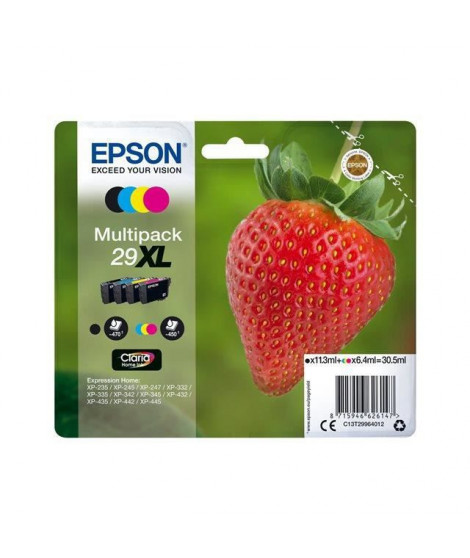 EPSON Multipack T2996 XL - Fraise - Noir, Cyan, Magenta, Jaune (C13T29964012)