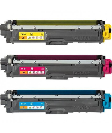 Pack Toners TN241CMY-BROTHER-Cyan, Magenta, Jaune-3x1400 p.-DCP-9015, DCP-9020, HL-3140, HL-3150, HL-3170, MFC-9140, MFC-9330…