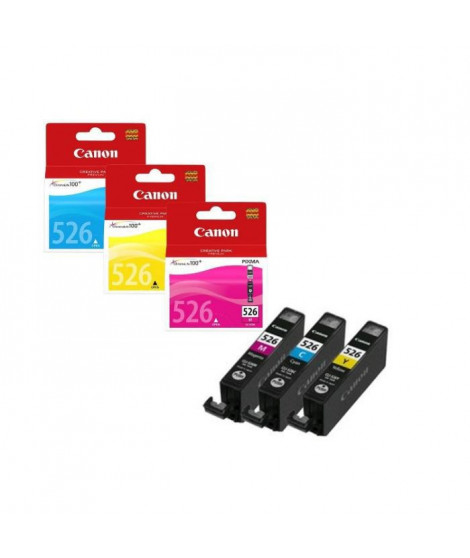 CANON Pack de 3 cartouches d'encre CLI-526 Cyan/Magenta/Jaune